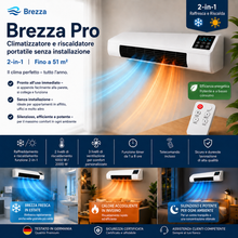 Lade das Bild in den Galerie-Viewer, Brezza Pro – Condizionatore Portatile & Riscaldatore senza Installazione | 2-in-1 | Fino a 51 m²