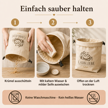 Lade das Bild in den Galerie-Viewer, LaibLiebe – Brot länger frisch halten. Natürlich, handwerklich, mit echtem Bienenwachs