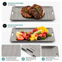 Lade das Bild in den Galerie-Viewer, TitanPure Pro — Grill-Tablett Set Camping & BBQ | PFAS-frei | Mit Zange