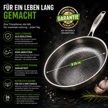 Lade das Bild in den Galerie-Viewer, TitanPur Pro – Beschichtungsfreie Titanpfanne ohne PFAS & PTFE | 26 cm