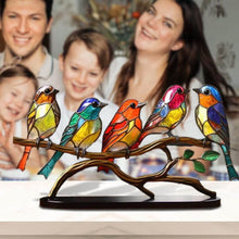 Lade das Bild in den Galerie-Viewer, Handgefertigte Farbenfrohe Vogelskulptur - perfekt für Zuhause, im Büro oder als Geschenk