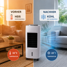 Carica l'immagine nel visualizzatore di Gallery, KlimaFresh – Mobiler Luftkühler – Keine Installation erforderlich | Kühlt bis zu 50 m²
