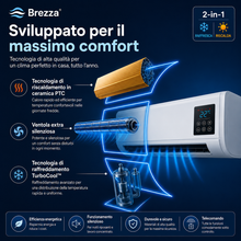 Lade das Bild in den Galerie-Viewer, Brezza Pro – Condizionatore Portatile &amp; Riscaldatore senza Installazione | 2-in-1 | Fino a 51 m²