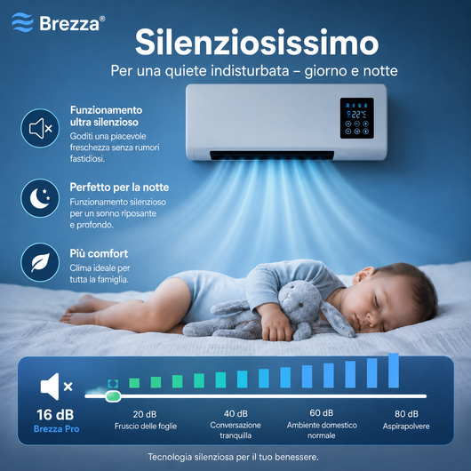 Brezza Pro – Condizionatore Portatile & Riscaldatore senza Installazione | 2-in-1 | Fino a 51 m²