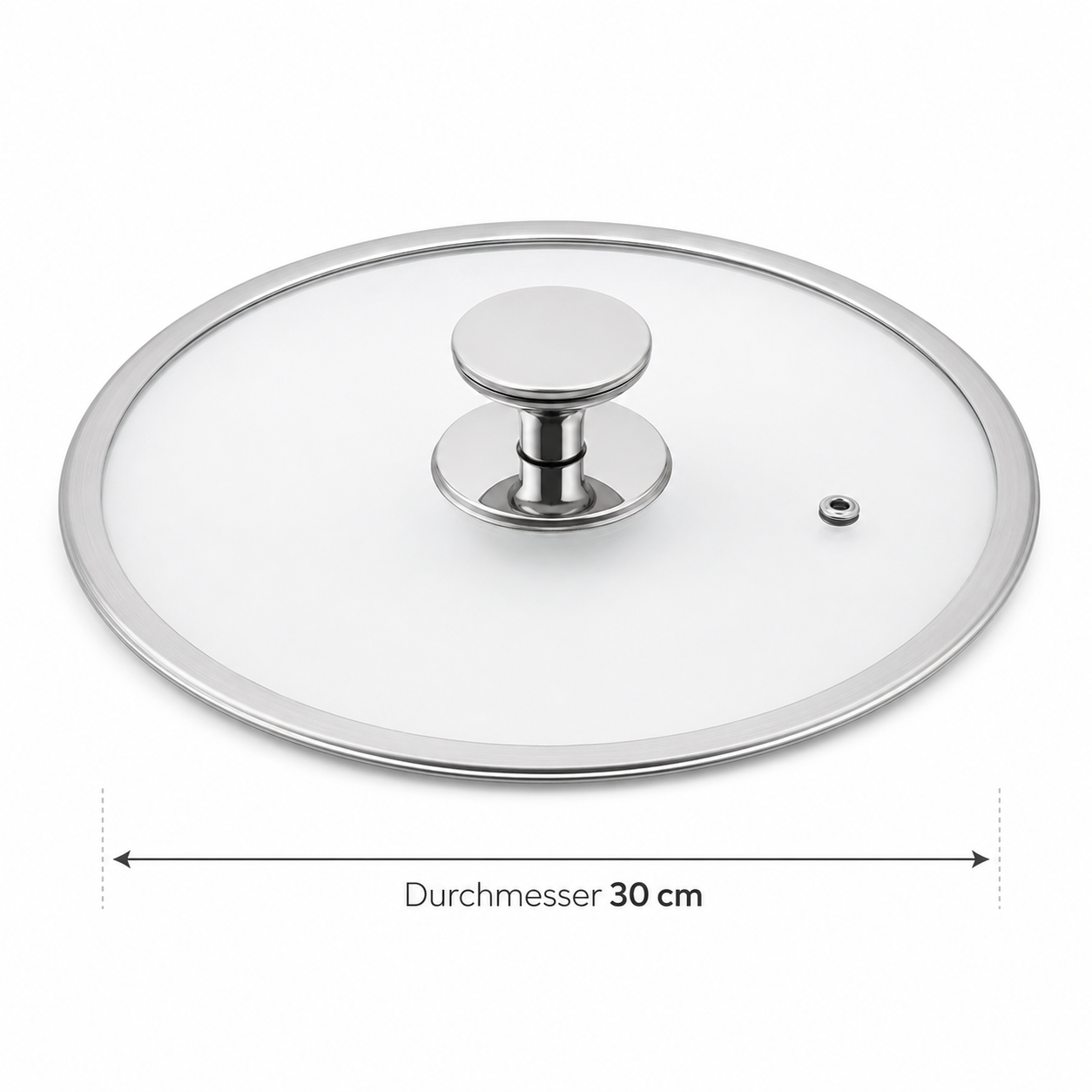 Glasdeckel für TitanPur Pro Pfanne – 30 cm