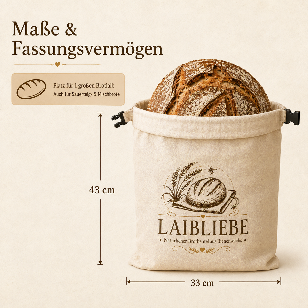 LaibLiebe – Brot länger frisch halten. Natürlich, handwerklich, mit echtem Bienenwachs