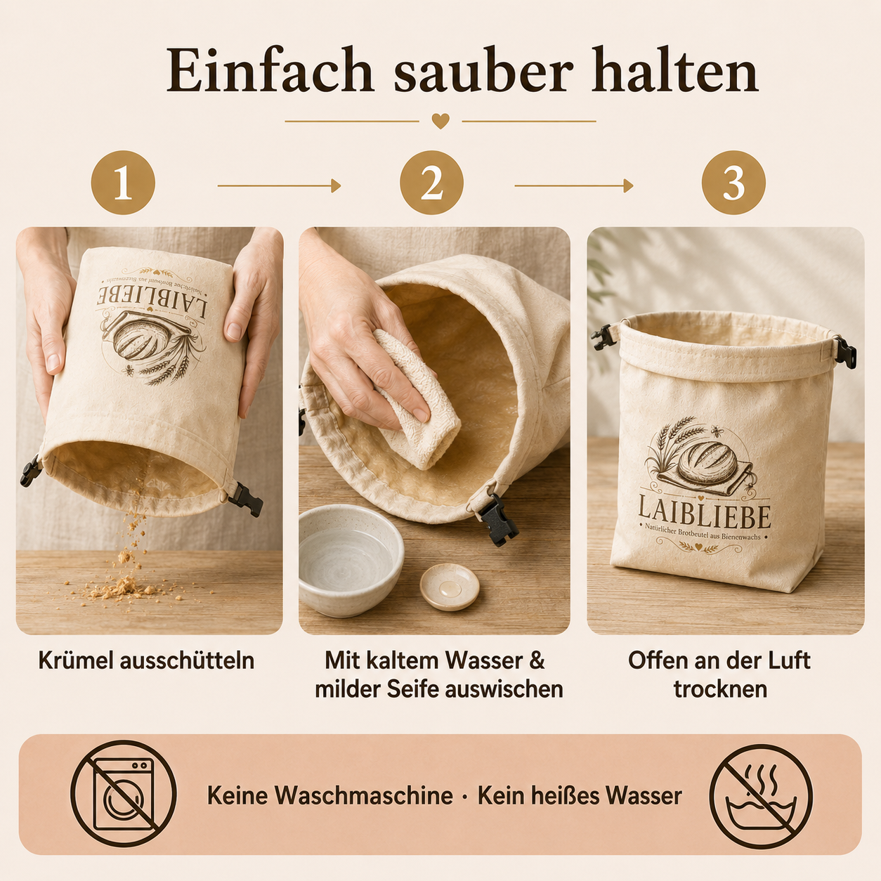 LaibLiebe – Brot länger frisch halten. Natürlich, handwerklich, mit echtem Bienenwachs
