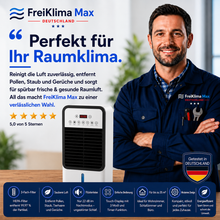 Carica l'immagine nel visualizzatore di Gallery, FreiKlima Max - Mobiler Allround-Klimatiseur – Kühlt im Sommer, Heizt im Winter | Ohne Installation
