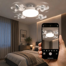 Carica l'immagine nel visualizzatore di Gallery, FreiKlima Pro Klimaventilator 2in1 – 4-Flügel einklappbarer Deckenventilator mit Kühlfunktion, Licht &amp; Fernbedienung
