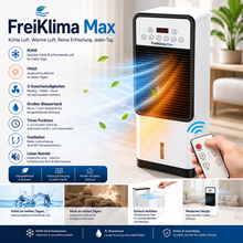 Carica l'immagine nel visualizzatore di Gallery, FreiKlima Max - Mobiler Allround-Klimatiseur – Kühlt im Sommer, Heizt im Winter | Ohne Installation
