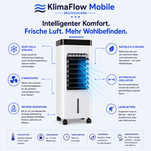 Carica l'immagine nel visualizzatore di Gallery, KlimaFlow Mobile - Mobiler Luftkühler – Keine Installation erforderlich | Kühlt bis zu 50 m²
