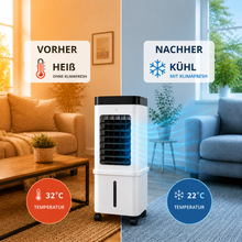 Carica l'immagine nel visualizzatore di Gallery, KlimaFlow Mobile - Mobiler Luftkühler – Keine Installation erforderlich | Kühlt bis zu 50 m²
