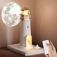 Lade das Bild in den Galerie-Viewer, Magische Leuchtturm‑Lampe mit Mond­licht-Projektion
