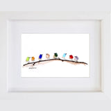 MeerglasLiebe™ - Handgemachtes Wandbild aus echtem Meerglas