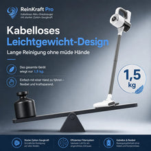 Lade das Bild in den Galerie-Viewer, ReinKraft Pro –  Kabelloser 2-in-1 Premium-Akku-Staubsauger starker Zyklon-Saugkraft
