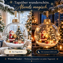Lade das Bild in den Galerie-Viewer, WinterWunder – leuchtende 3D-Weihnachtskugel mit Miniaturwelt
