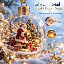 Lade das Bild in den Galerie-Viewer, WinterWunder – leuchtende 3D-Weihnachtskugel mit Miniaturwelt
