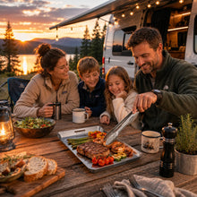 Lade das Bild in den Galerie-Viewer, TitanPure Pro — Grill-Tablett Set Camping &amp; BBQ | PFAS-frei | Mit Zange
