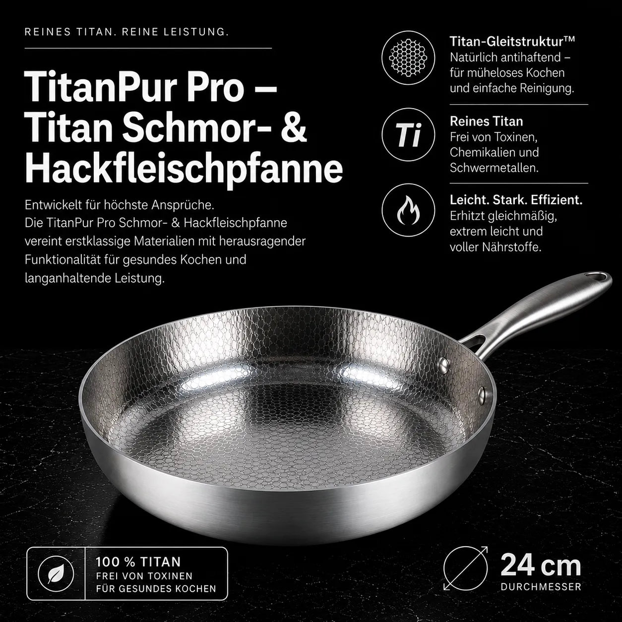 TitanPur Pro Titan Schmor- & Hackfleischpfanne