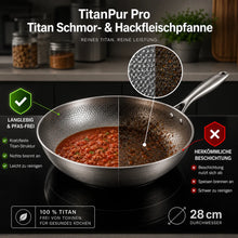 Lade das Bild in den Galerie-Viewer, TitanPur Pro Titan Schmor- &amp; Hackfleischpfanne
