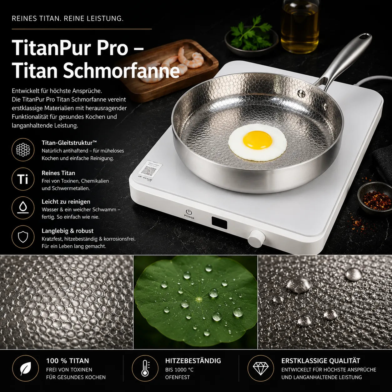 TitanPur Pro Titan Schmor- & Hackfleischpfanne