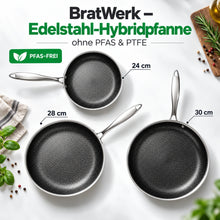 Lade das Bild in den Galerie-Viewer, BratWerk – Edelstahl-Hybridpfanne ohne PFAS &amp; PTFE
